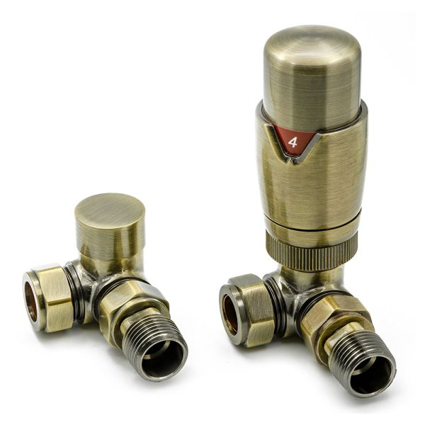 Reina Modal Bronze Corner Thermostatic Radiator Valves