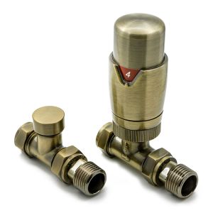 Reina Modal Bronze Straight Thermostatic Radiator Valves