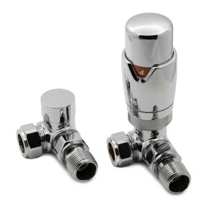 Reina Modal Chrome Corner Thermostatic Radiator Valves