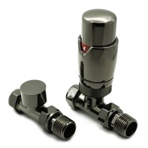 Reina Modal Oiled Bronze Straight Thermostatic Radiator Valves