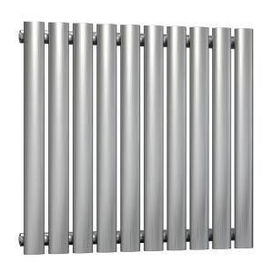 Reina Nerox Brushed Stainless Steel Single Designer Radiator 600 x 590mm