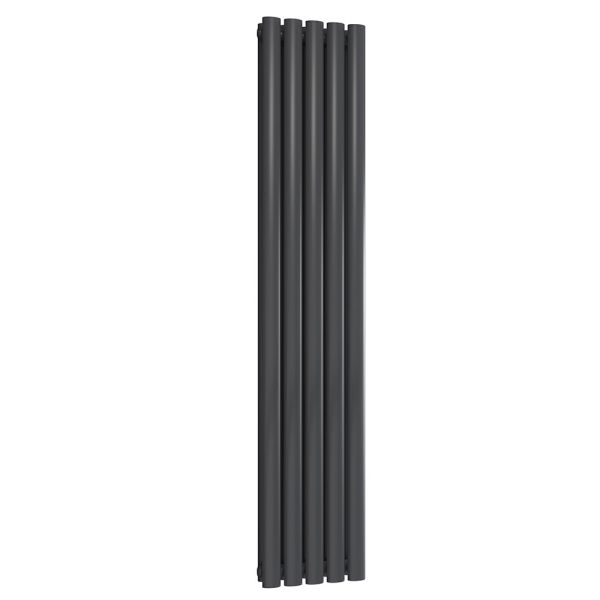 Reina Neva Anthracite Double Panel Designer Radiator 1500 x 354mm