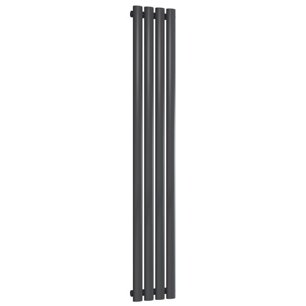 Reina Neva Anthracite Single Panel Designer Radiator 1500 x 236mm