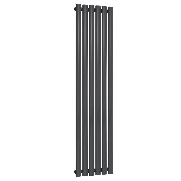 Reina Neva Anthracite Single Panel Designer Radiator 1500 x 354mm