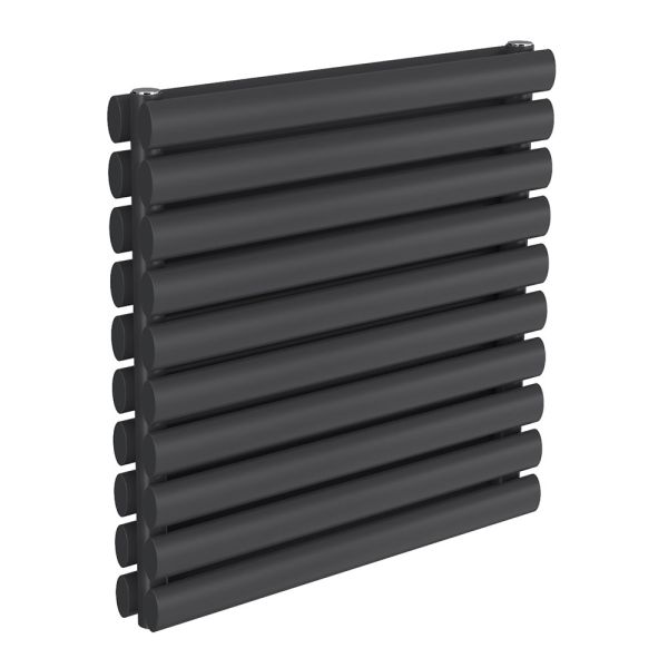 Reina Nevah Anthracite Double Panel Designer Radiator 590 x 600mm