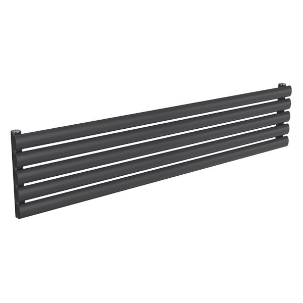 Reina Nevah Anthracite Single Panel Designer Radiator 295 x 1400mm