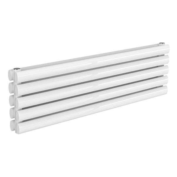 Reina Nevah White Double Panel Designer Radiator 295 x 1000mm