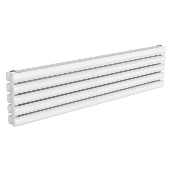 Reina Nevah White Double Panel Designer Radiator 295 x 1200mm