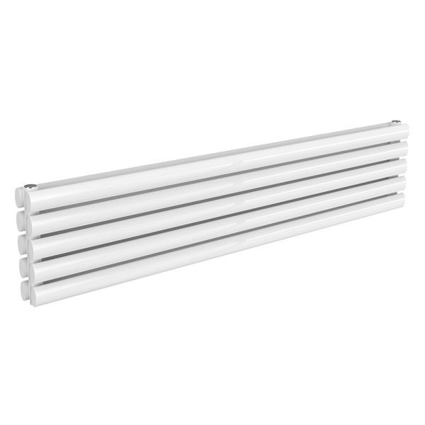 Reina Nevah White Double Panel Designer Radiator 295 x 1400mm