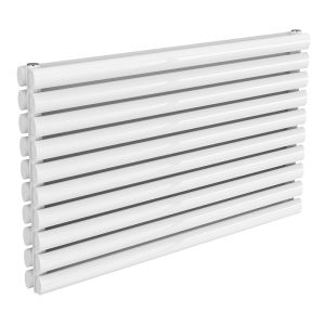 Reina Nevah White Double Panel Designer Radiator 590 x 1000mm