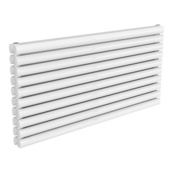 Reina Nevah White Double Panel Designer Radiator 590 x 1200mm