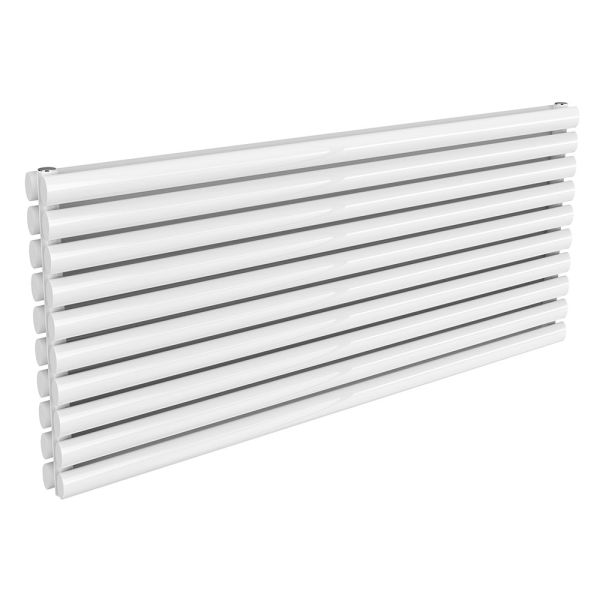 Reina Nevah White Double Panel Designer Radiator 590 x 1400mm