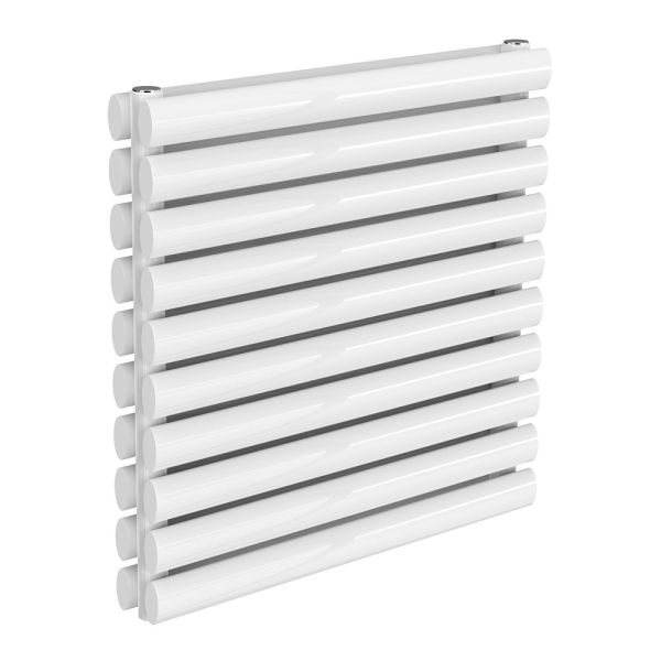 Reina Nevah White Double Panel Designer Radiator 590 x 600mm