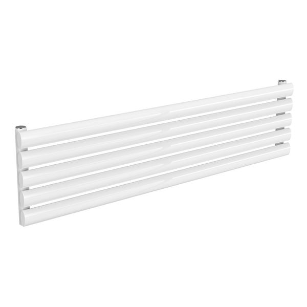 Reina Nevah White Single Panel Designer Radiator 295 x 1200mm