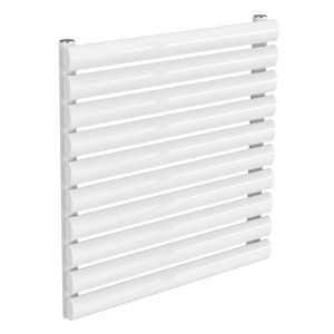 Reina Nevah White Single Panel Designer Radiator 590 x 600mm