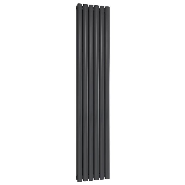 Reina Neval Anthracite Double Panel Designer Radiator 1800 x 345mm