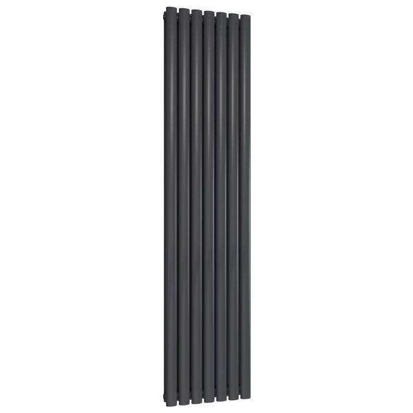 Reina Neval Anthracite Double Panel Designer Radiator 1800 x 404mm