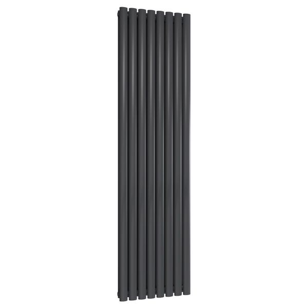 Reina Neval Anthracite Double Panel Designer Radiator 1800 x 463mm