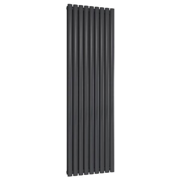 Reina Neval Anthracite Double Panel Designer Radiator 1800 x 522mm