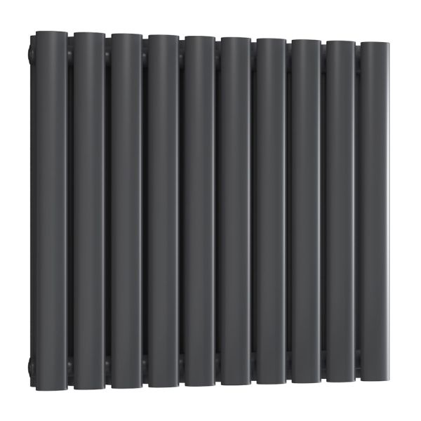 Reina Neval Anthracite Double Panel Designer Radiator 600 x 581mm