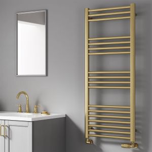 Reina Ottone Brushed Brass Towel Rail 1200 x 500mm