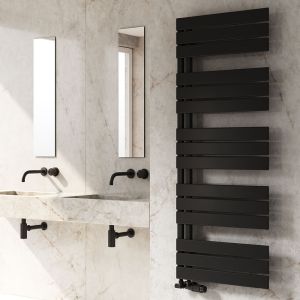 Reina Pettino Black Designer Towel Rail 1424 x 550mm