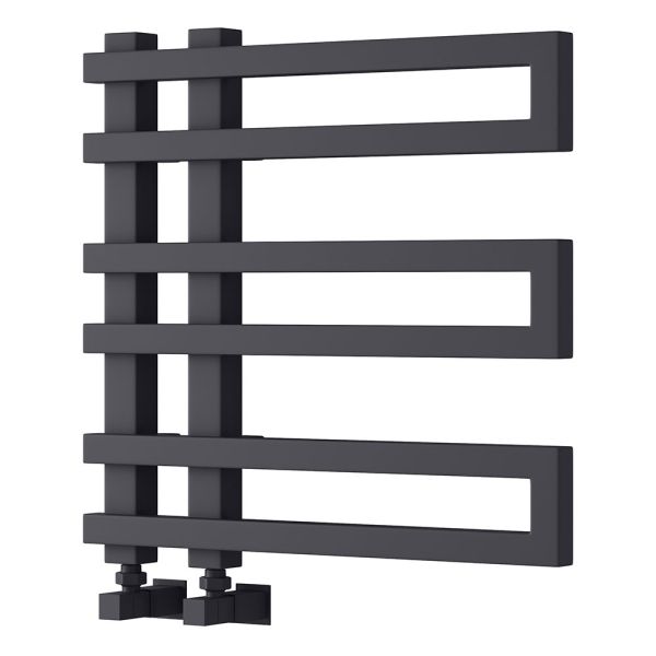 Reina Pietra Anthracite Designer Towel Rail 530 x 530mm