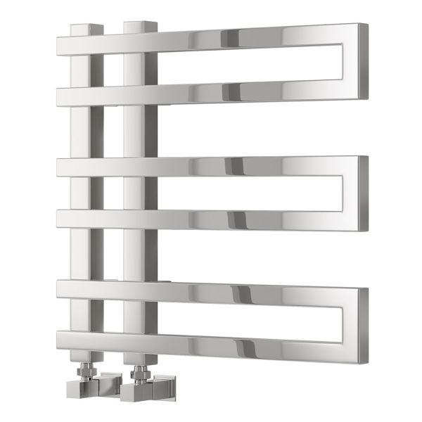 Reina Pietra Chrome Designer Towel Rail 530 x 530mm