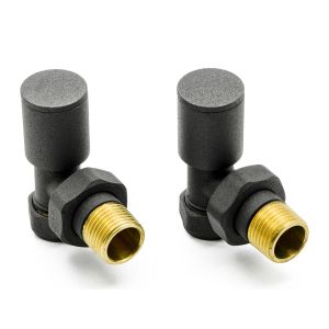 Reina Portland Anthracite Angled Manual Radiator Valves