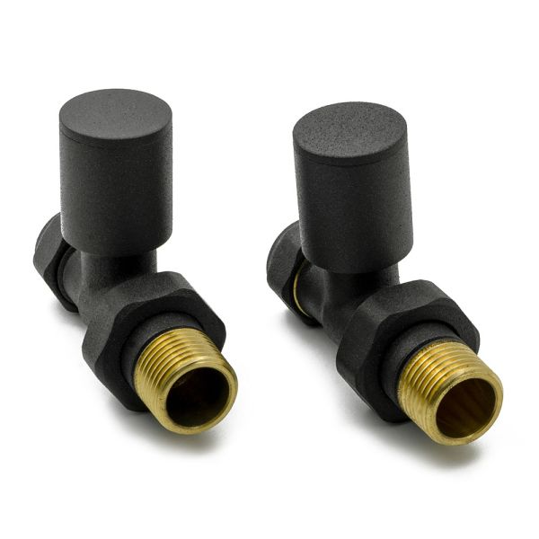 Reina Portland Anthracite Straight Manual Radiator Valves