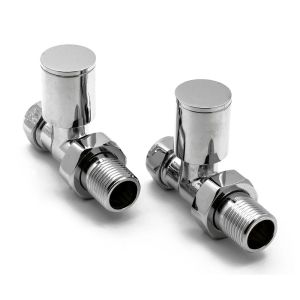 Reina Portland Chrome Straight Manual Radiator Valves