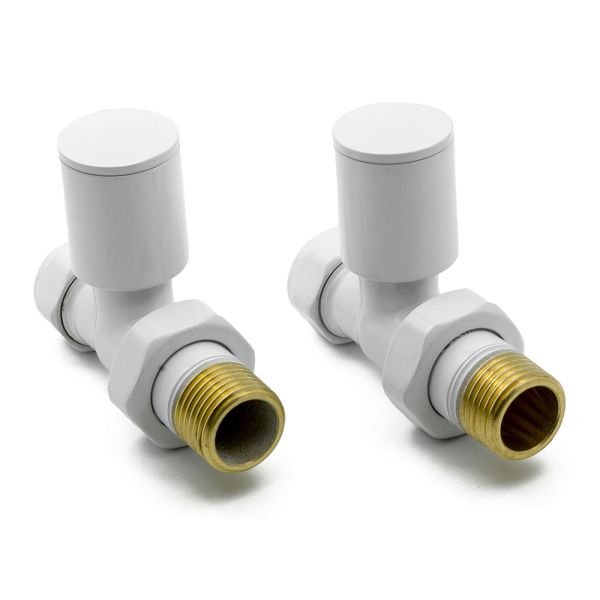 Reina Portland White Straight Manual Radiator Valves