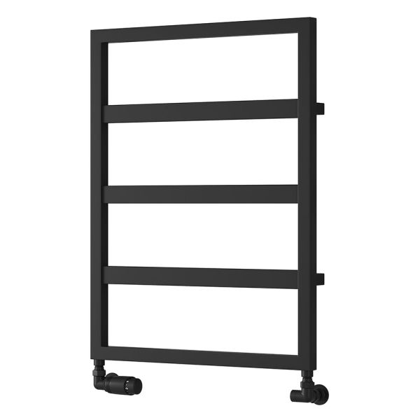 Reina Rezzo Black Designer Towel Rail 740 x 450mm