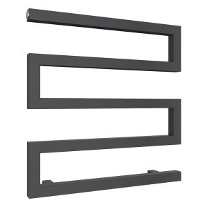 Reina Serpe Anthracite Designer Towel Rail 510 x 500mm