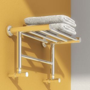 Reina Troisi Polished Stainless Steel Designer Towel Rail 294 x 532mm