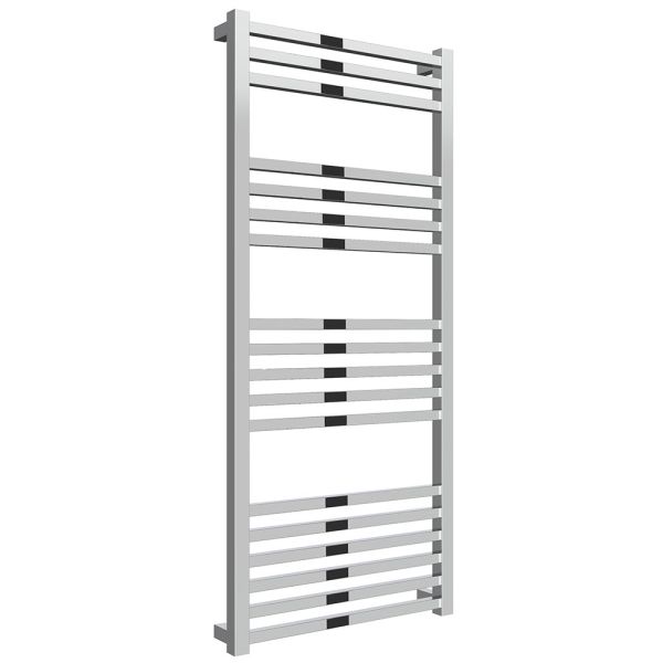 Reina Vasto Chrome Designer Towel Rail 1130 x 500mm