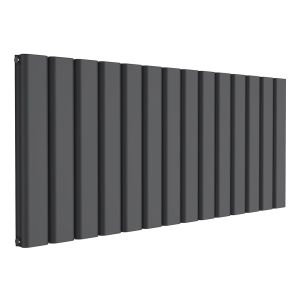 Reina Vicari Anthracite Double Panel Designer Radiator 600 x 1400mm