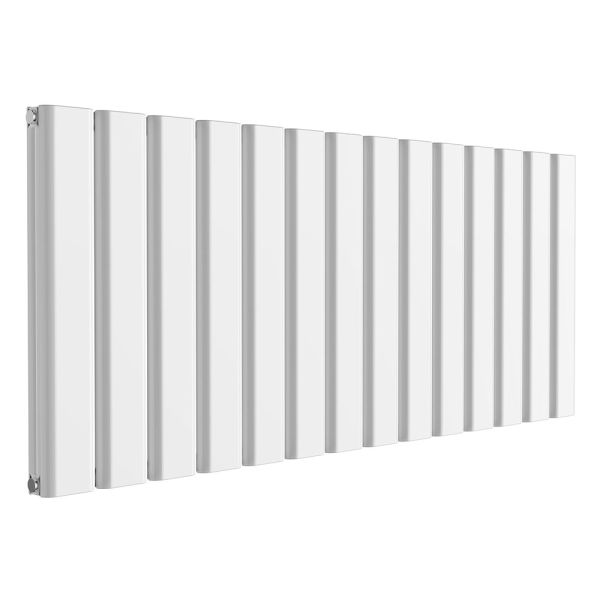 Reina Vicari White Double Panel Designer Radiator 600 x 1400mm