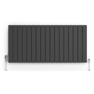 Terma Forte Single Panel Metallic Grey Designer Radiator 600 x 1254mm