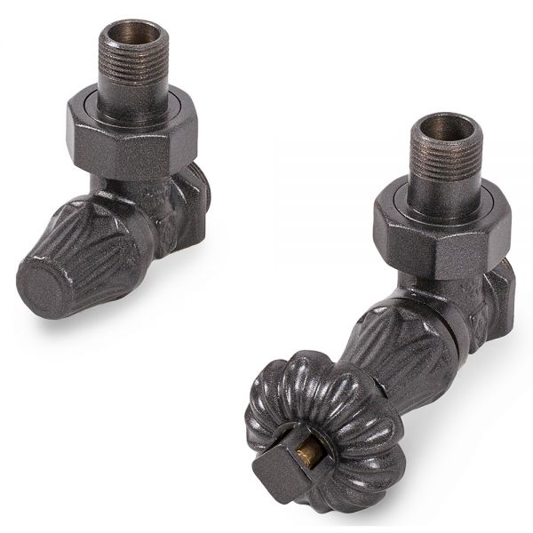 Terma Artistic Anthracite Angled Thermostatic Radiator Valves