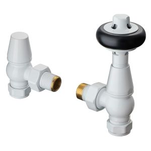 Terma Traditional White Angled Thermostatic Radiator Valves