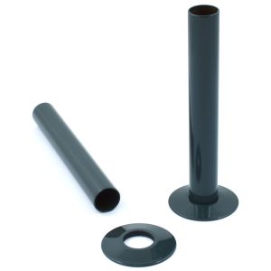 Terma Anthracite Pipe Covers with Sleeves and Bezels 130mm