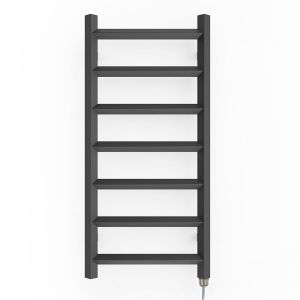 Terma Crystal Modern Grey Electric Towel Rail with SIM Element 840 x 400mm