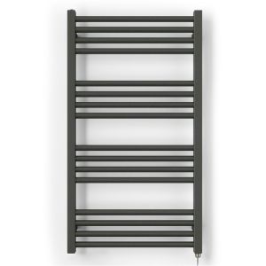 Terma Fiona Sparkling Grey Electric Towel Rail with SIM Element 900 x 500mm