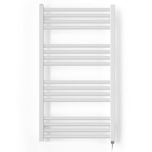 Terma Fiona Matt White Electric Towel Rail with SIM Element 900 x 500mm