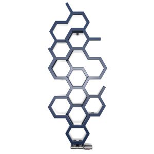 Terma Hex Denim Blue Designer Radiator 1200 x 486mm