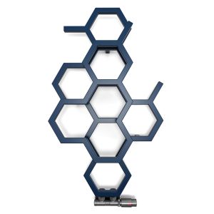 Terma Hex Denim Blue Designer Radiator 821 x 486mm