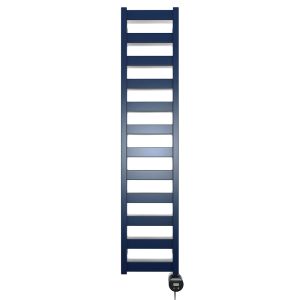 Terma Vivo Denim Blue Electric Towel Rail with Veo Element 1390 x 300mm