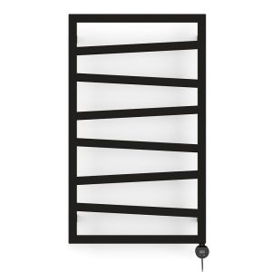 Terma Zig Zag Black Electric Towel Rail with Veo Element 835 x 500mm