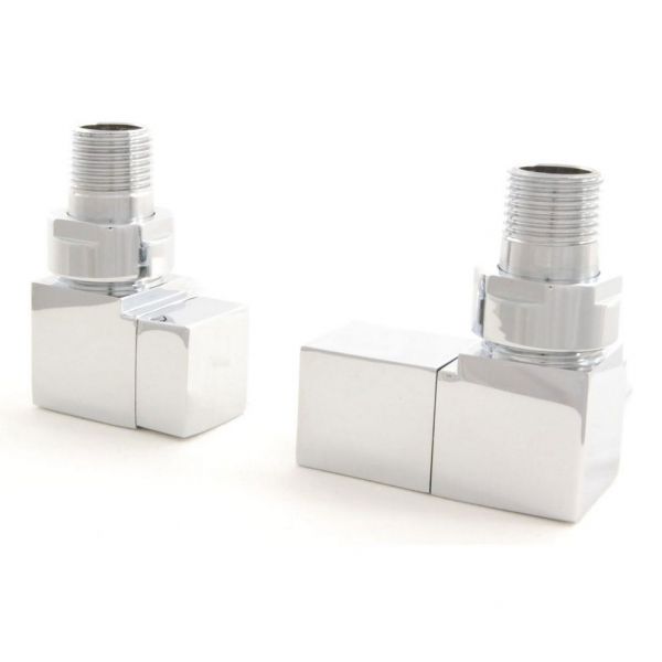 Towelrads Square Chrome Corner Manual Radiator Valves